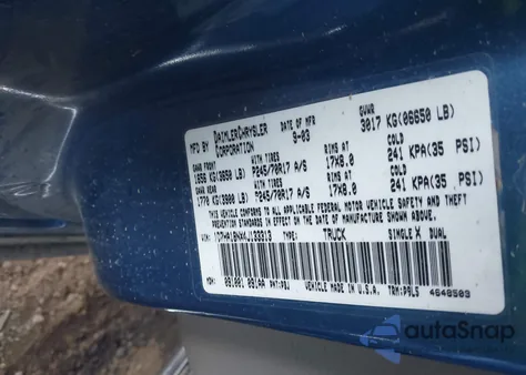 2004 Dodge Ram 1500 St из США, поврежденный, VIN 1D7HA18NX4J133313